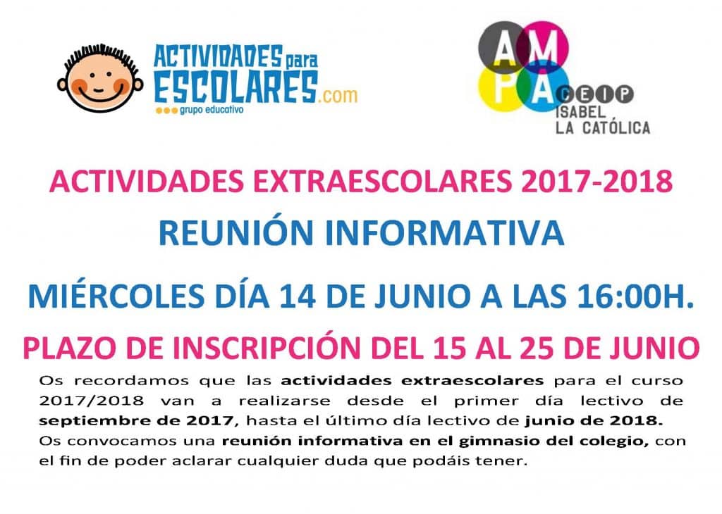 Extraescolares Isabel La Católica 2017-2018 (1)