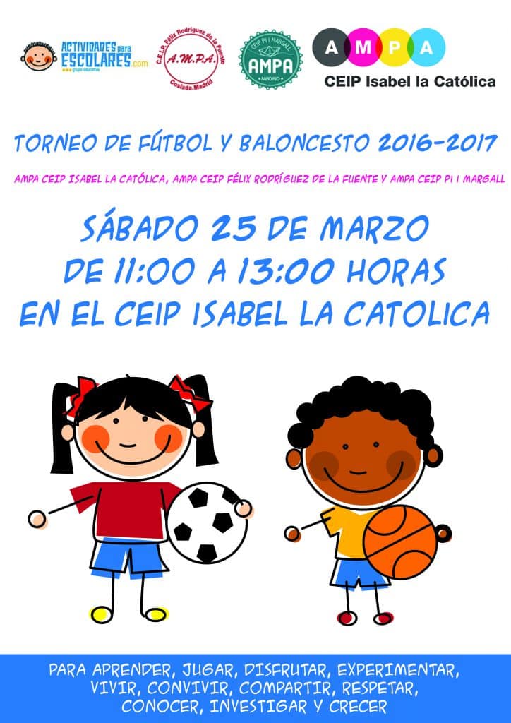 Torneo de fútbol y baloncesto, sábado 25 de marzo